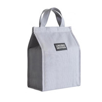 Thickened Aluminum Foil Insulation Lunch Box Bag Waterproof Portable Meal Bag, Specification: 20x23x13cm(Grey)