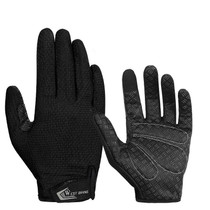 WEST BIKING YP0211223 Full-Finger Gloves For Cycling Shock Absorption Non-Slip Touch Screen Gloves, Size: M(Black)