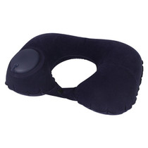 Travel Inflatable Press U-Shaped Neck Guard Pillow, Colour: Flocked U009-05Dark Blue