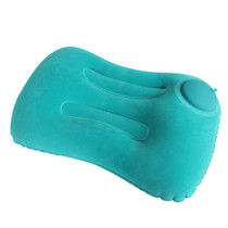 Travel Inflatable Press U-Shaped Neck Guard Pillow, Colour: Flocked U018-03Peacock Green