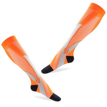 3 Pairs  Magic Compression Elastic Socks Men And Women Riding Socks Football Socks, Size: XXL(Orange)