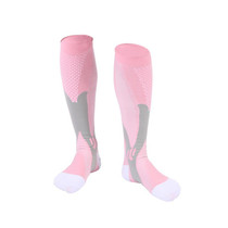 3 Pairs  Magic Compression Elastic Socks Men And Women Riding Socks Football Socks, Size: XXL(Pink)