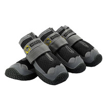 4 PCS / Set HCPET Dog Shoes Breathable Net Dog Shoes, Size: No.7 7cm(Gray)