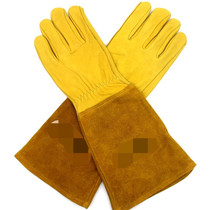 1 Pair JJ-GD305 Genuine Leather Stab-Resistant Cut-proof Garden Gloves, Size: S