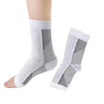 5 Pairs Comfortable Functional Pressure Socks, Size: S/M(White)