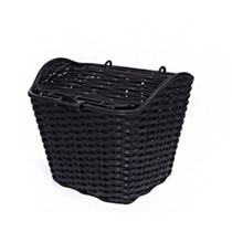 Bicycle Waterproof Basket with Cover Front Handlebar Bike Basket(Black)