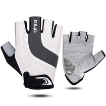 GIYO S-14 Bicycle Half Finger Gloves GEL Shock Absorbing Palm Pad Gloves, Size: XL(Gray)