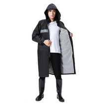 X18 Siamese Raincoat Outdoor Adult Reflective Riding Raincoat, Size: XL(Black)