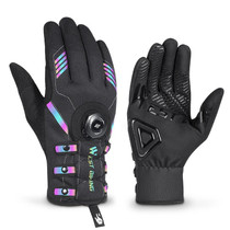 A Pair WEST BIKING Cycling Breathable Self-locking Gloves with Buckle, Size: 2XL(Colorful Type)