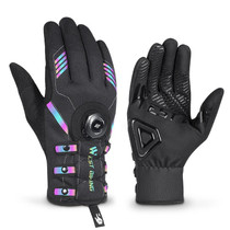 A Pair WEST BIKING Cycling Breathable Self-locking Gloves with Buckle, Size: XL(Colorful Type)