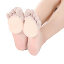 3 PCS Anti-Friction Half Palm Sponge Invisible Five-Finger Socks, Color: All Fingers Flesh Color(Free Size)