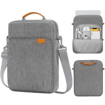 Vertical Laptop Bag Handheld Shoulder Crossbody Bag, Size: 9.7-11 Inch(Light Gray)