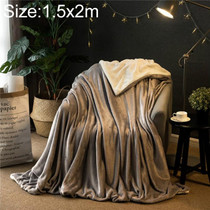 Winter Sofa Blanket Double Thick Cashmere Coral Fleece Ofice Nap Blanket, Size:1.5x2m(Silver Grey)