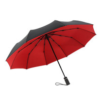 Two-Color Three-Fold Wind-Proof Sunscreen Umbrella(Red)