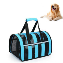 Foldable Mesh Breathable Pets Go Out Portable Diagonal Carrying Bag, Size:S(Blue)