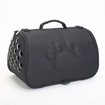 Cats and Dogs Go Out Portable Breathable Foldable EVA Pet Bag, Size:522728cm(Black)