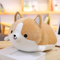 30-60cm Cute Corgi Dog Plush Toy Lovely Christmas Gift for Kids Stuffed Soft Animal Cartoon Pillow Valentine Present, Height:60CM(Brown)