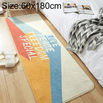 Home Bedroom Carpet Strip Room Bedside Lamb Cashmere Non-slip Mat, Size:60180 cm(Slogan)