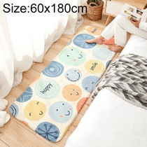 Cartoon Home Sofa Strip Rug Bedroom Bedside Lamb Cashmere Non-slip Mat, Size:60180 cm(Smile)