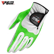 PGM Golf Microfiber Single Non-slip Left Hand Gloves for Men(Color:White Green Size:XL)
