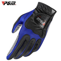 PGM Golf Microfiber Single Non-slip Left Hand Gloves for Men (Color:Black Blue Size:XL)