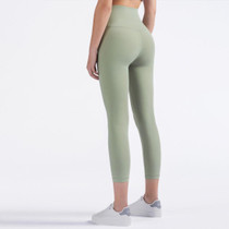 One Piece High Waist Tight Yoga Pants (Color:Palm Court Size:S)