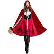 Little Red Riding Hood Costume For Adults Cosplay (Color:Red Size:XXXL)