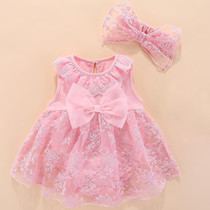 Toddler Girl Dress Group with Bowknot (Color:Pink Size:50-59)