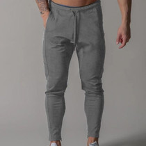 LYFT Stretch Slim Sports Trousers Sweatpants For Men (Color:Dark Hemp Gray Size:XL)