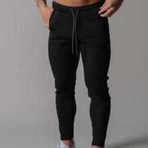 LYFT Stretch Slim Sports Trousers Sweatpants For Men (Color:Black Size:XXL)