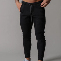 LYFT Stretch Slim Sports Trousers Sweatpants For Men (Color:Black Size:L)