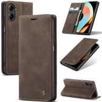 For Realme 10 Pro 5G CaseMe 013 Multifunctional Horizontal Flip Leather Phone Case(Coffee)