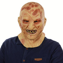 Halloween Festival Party Latex Burn Face Mask Skeleton Frightened Mask Headgear