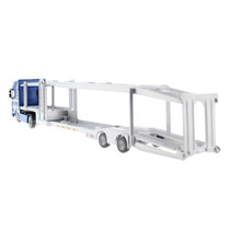 Alloy 1:50 Double-Deck Car Transporter Truck Diecast  Vehicle Model Toy(Blue)