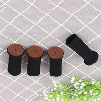 4pcs /Set Non-Slip Table And Chair Protectors Silent And Wear-Resistant Table Pads(Black)