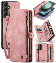 For Samsung Galaxy S23 FE CaseMe 008 Multifunctional Zipper Wallet Phone Leather Case(Pink)