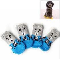 2 Pairs Cute Puppy Dogs Pet Knitted Anti-slip Socks, Size:S (Bear)