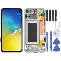 Original Super AMOLED LCD Screen With Digitizer Full Assembly with Frame (Silver)