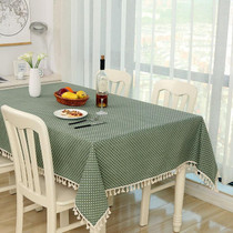 Cloth Cotton Dining Tablecloth Decoration Cloth, Size:70x70cm(Blue Dots)