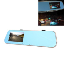 Left Screen Display Rearview Mirror Vehicle DVR, Allwinner Programs, 2 x Cameras 1080P HD 140 Degree Wide Angle Viewing, Support GPS Port/ Motion Detection / Night Vision / TF Card / G-Sensor