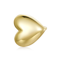 S925 Sterling Silver Real Gold-plated Heart Ear Studs Women Earrings