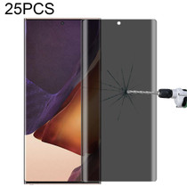 For Samsung Galaxy Note20 Ultra 25pcs 0.3mm 9H Surface Hardness 3D Curved Surface Privacy Glass Film