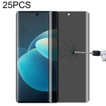 For vivo X60 Pro / X60 Pro+ / X60t Pro+ 25 PCS 0.3mm 9H Surface Hardness 3D Curved Surface Privacy Glass Film
