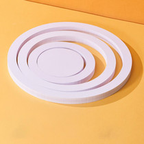 4 in 1 White Circle Geometric Solid Color Photography Photo Jewelry Cosmetics Background Table Shooting PVC Props