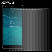 For Nokia C1 2nd Edition 50 PCS 0.26mm 9H 2.5D Tempered Glass Film