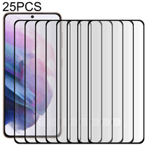 For Samsung Galaxy S22+ 5G 25pcs Edge Glue 3D Curved Edge Full Screen Tempered Glass Film(Black)