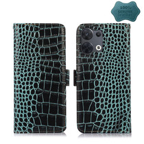 For OPPO Reno8 Pro 5G China Crocodile Top Layer Cowhide Leather Phone Case(Green)