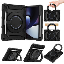 For OPPO Pad Armor Contrast Color Silicone + PC Tablet Case(Black)