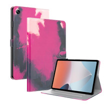 For OPPO Pad Air Watercolor Pattern Flip Leather Tablet Case(Berry Color)