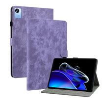 For Realme Pad X Tiger Pattern PU Tablet Case(Purple)